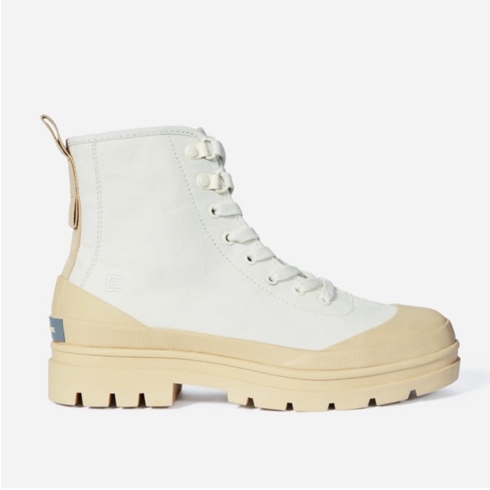 Everlane The Canvas Utility Boot White Organic Cotton 9.5
